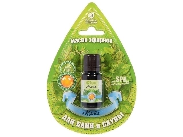 Эфирное масло Мята 10 мл в блистере в форме капли Банные штучки 32212